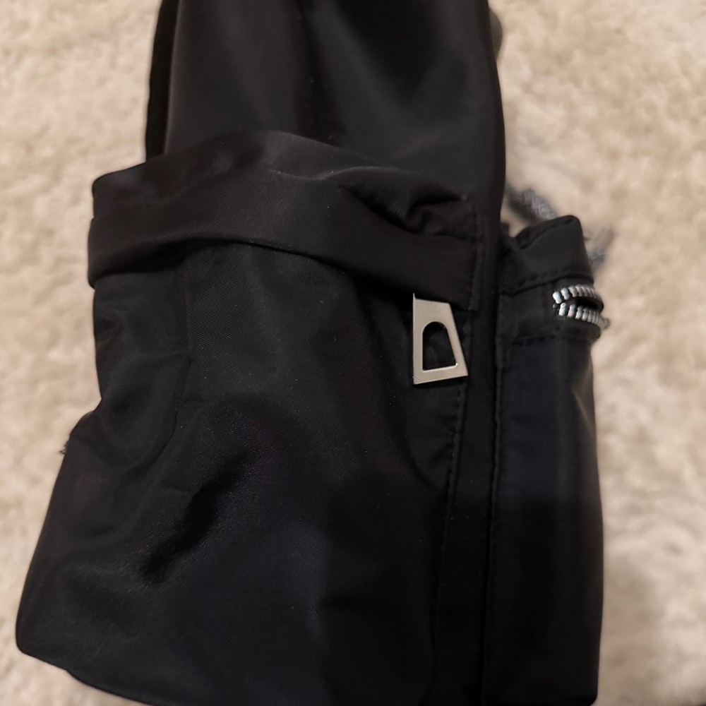 Versace Black Nylon Drawstring Backpack with Contrast Rope - Picture 4 of 8